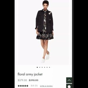 New Kate Spade Floral Army Jacket (with tags)